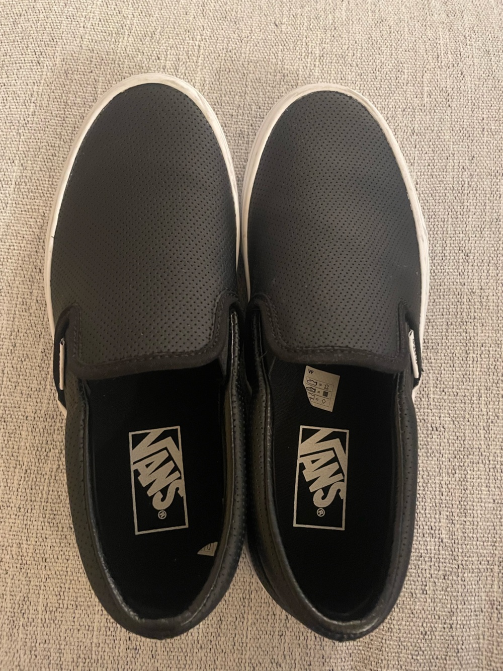 Vans Black Perforated Slip-On Loafers